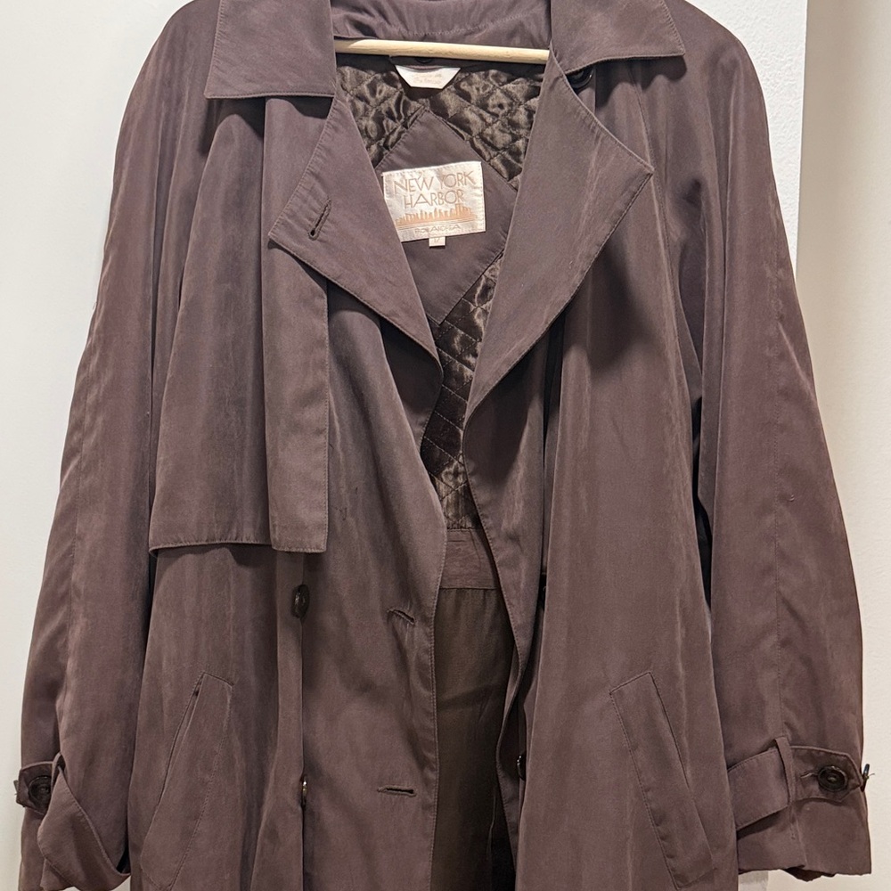 New York & Company Women's Chocolate Brown Trench Coat